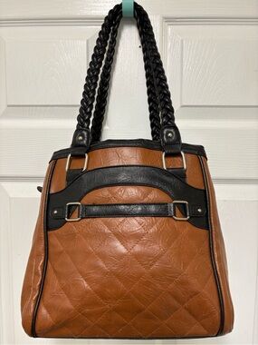 VISM NcSTAR Brown Black Braided Concealed Carry Tote Handbag BWF003